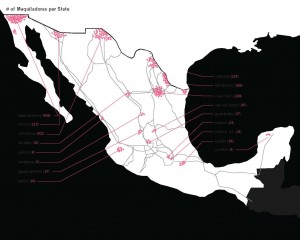 Répartition des maquiladoras au Mexique