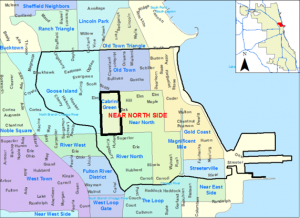 Carte: Cabrini Green et le West Side de Chicago